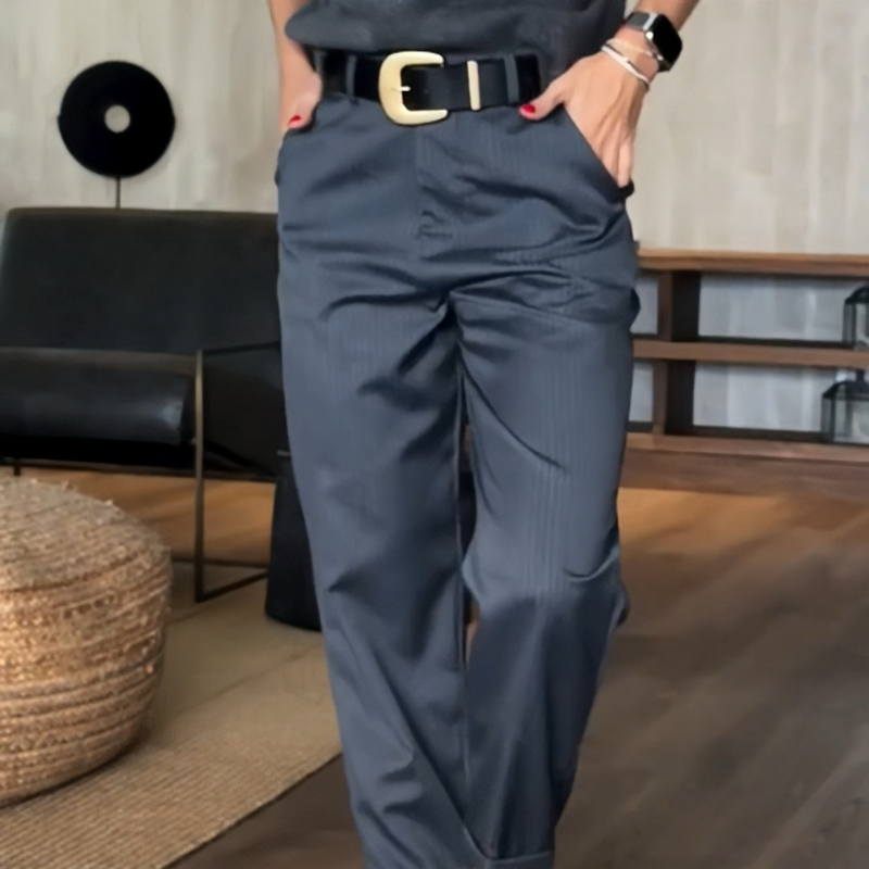 Women's High Waist Casual Straight Blazer Pants