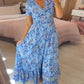 (💃Hot Sale - 49% OFF🔥 Free Shipping) Vintage Floral Print Cozy V-neck Long Dress