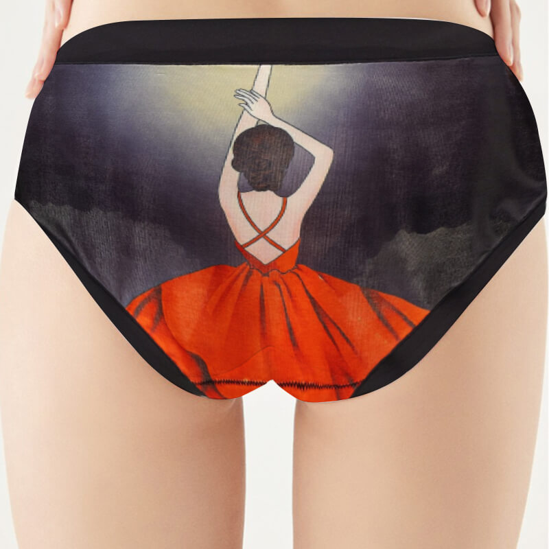 Painting Middle Waist Women'S Underwear