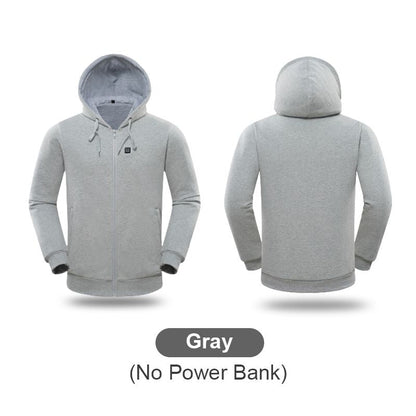 New Upgraded-Warm Gift! USB Heated Casual Hoodie Jacket