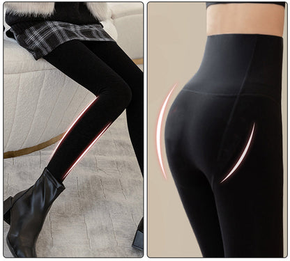 Women's High Waist Breasted Thermal Leggings