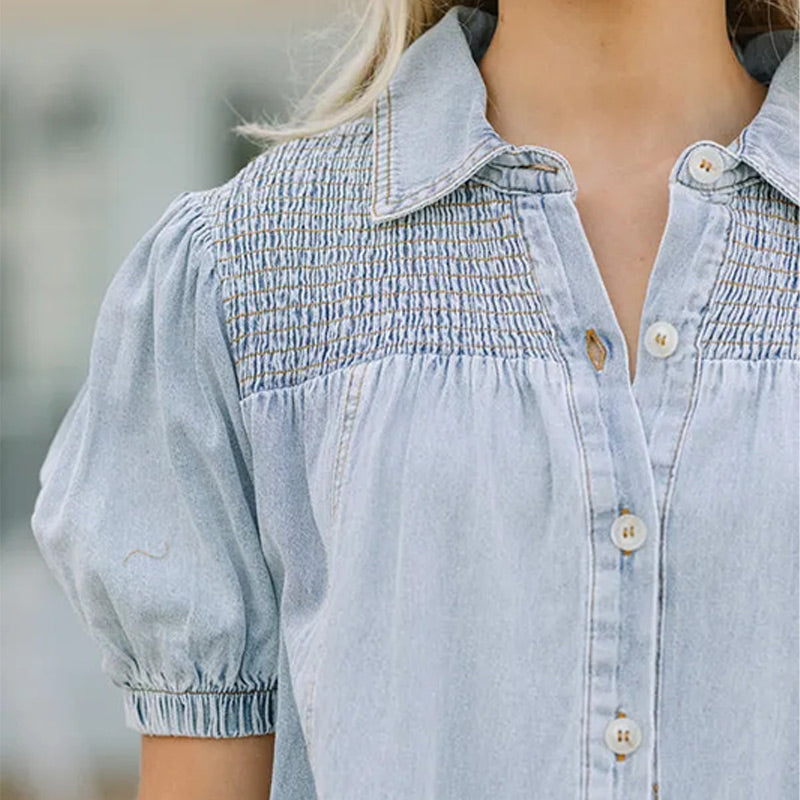 Women's Denim Babydoll Dress