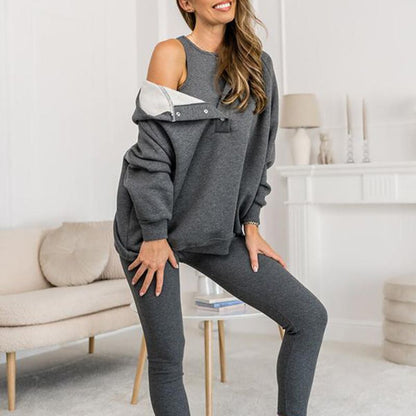 Hooded Casual and Comfortable Sweatshirt Suit