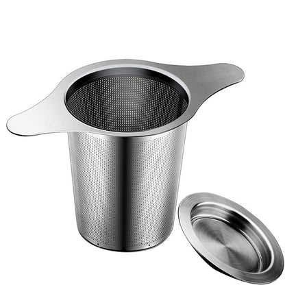 🎉Winter Hot Sale🎉Stainless Steel Tea Filter with Double Handles & Lid