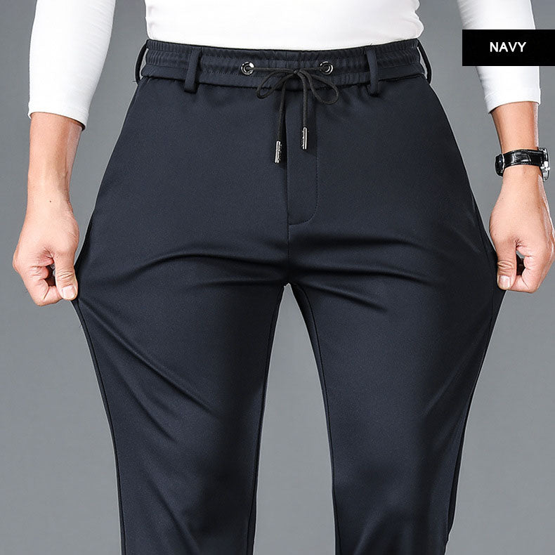 Men's Non-Iron Stretch Mercerized Cotton Casual Sports Pants