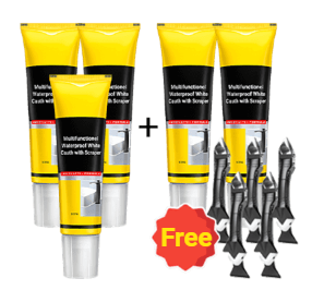✨Buy 2 Get 1 Free✨Multifunctional Waterproof White Caulk with Scraper🛠️🧱