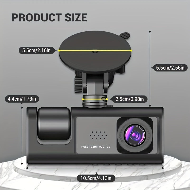 🚗Safe Driving 3 Channel Camera Cycle Video Recorder
