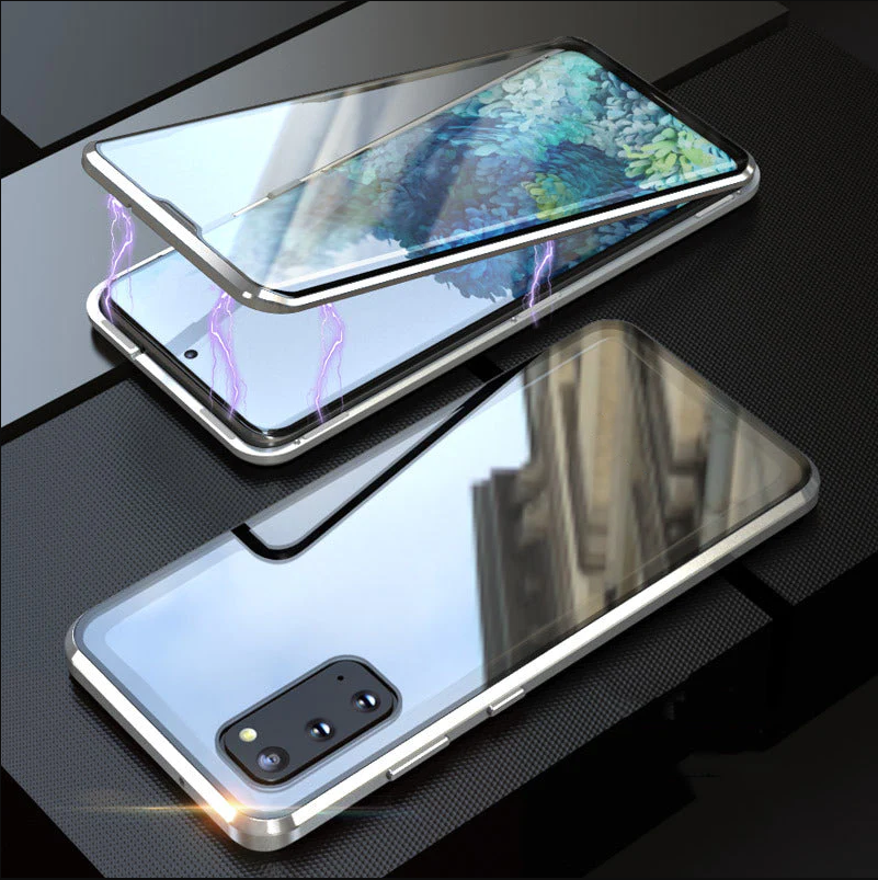 Magnetic Tempered Glass Double-sided Phone Case For Samsung