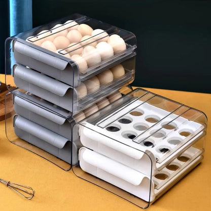 🔥Best Sales🔥  Pull-out Food-grade Refrigerator Egg Rack-stacks Up To 32 Eggs