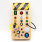 Wooden Toddler Busy Board Toys with LED Lights