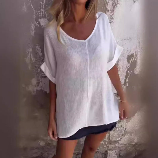 🔥Seasonal Clearance 49% Off 💝Oversized V-Neck T Shirt for Women