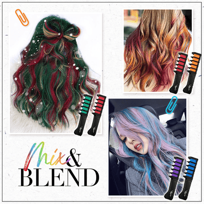 🎁Limited Time Discount🔥Temporary Hair Dye Chalk Comb- Cruelty Free