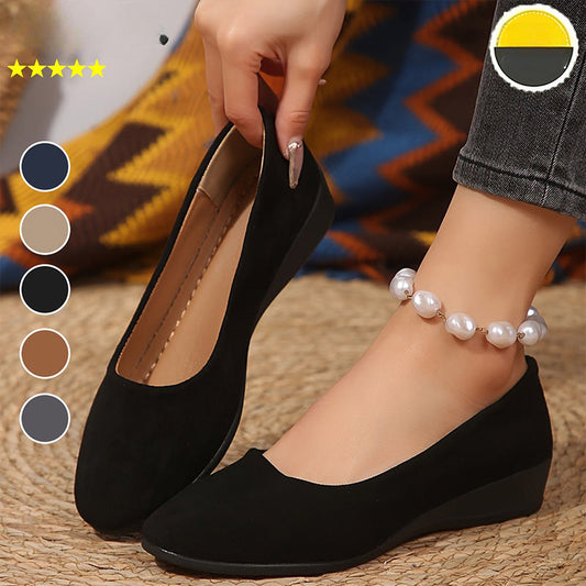 Elegant Lightweight Anti-Slip Low Heel Wedge Shoes