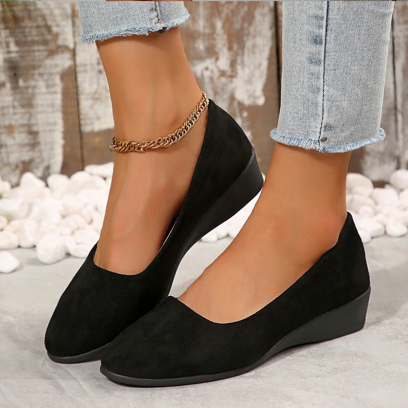 Elegant Lightweight Anti-Slip Low Heel Wedge Shoes