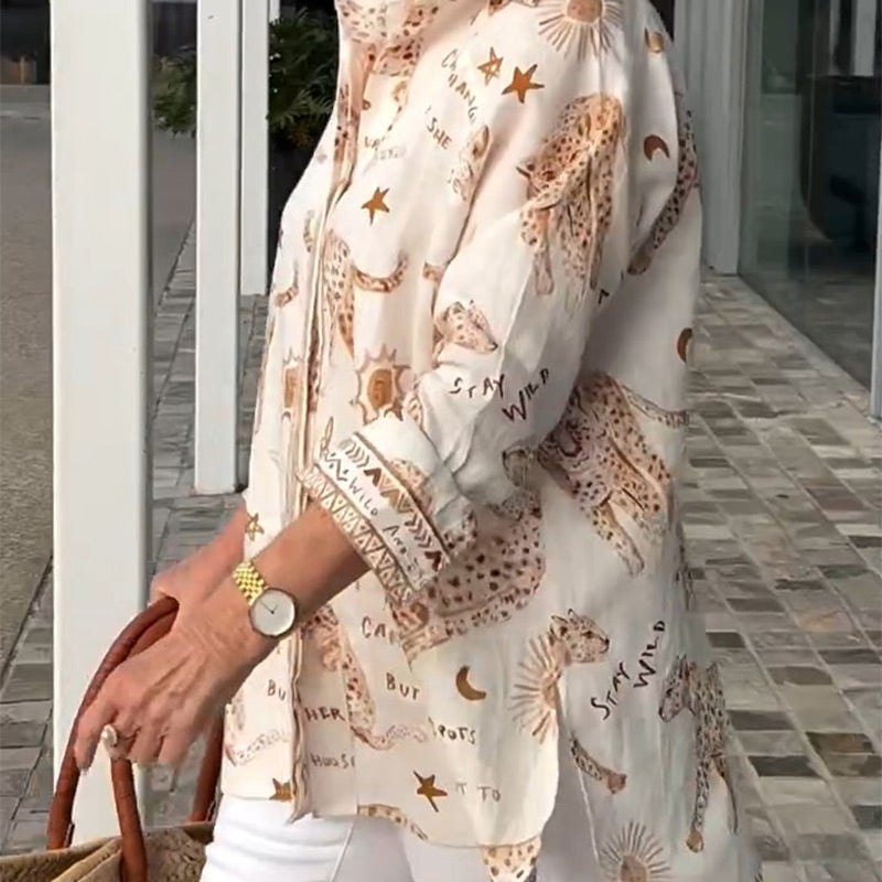 🌸Spring Specials🌸 Women’s Oversized Leopard Button-Down Shirt