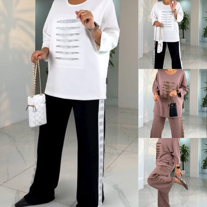 🌸Spring Specials🌸 Women's Fashion Loose Sleeve Top & Pants (2 Piece Set)