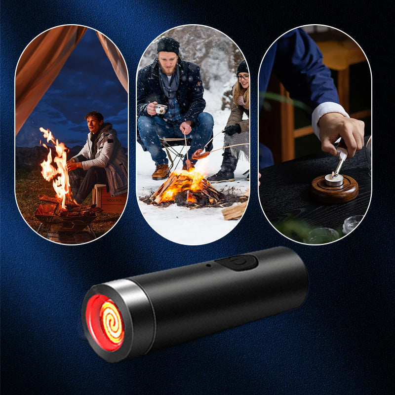 Flameless & Windproof Coil Lighter with Keyring