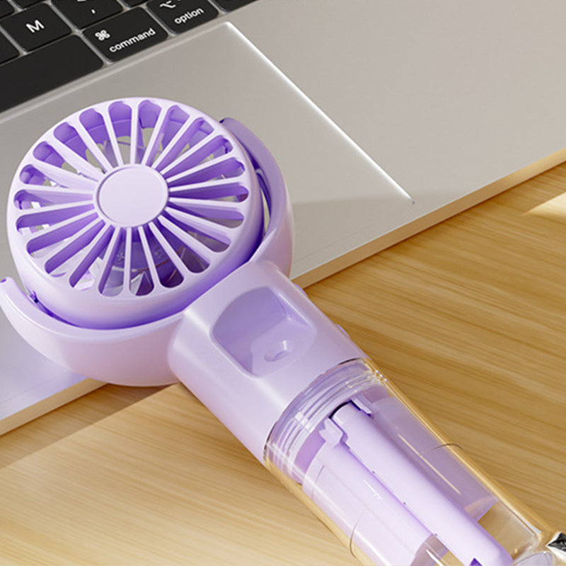 🌀✨ Portable Rechargeable Handheld Misting Fan – Nano-Mist, 4 Speeds, Type-C, Quiet