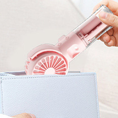🌀✨ Portable Rechargeable Handheld Misting Fan – Nano-Mist, 4 Speeds, Type-C, Quiet