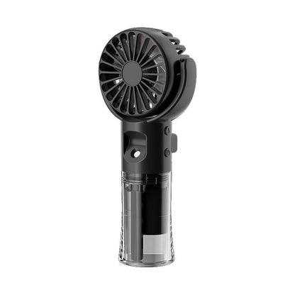 🌀✨ Portable Rechargeable Handheld Misting Fan – Nano-Mist, 4 Speeds, Type-C, Quiet