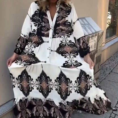 🌸Women's Elegant Printed Loose Flowy Dresses