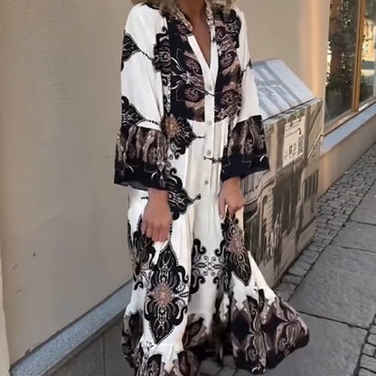 🌸Women's Elegant Printed Loose Flowy Dresses