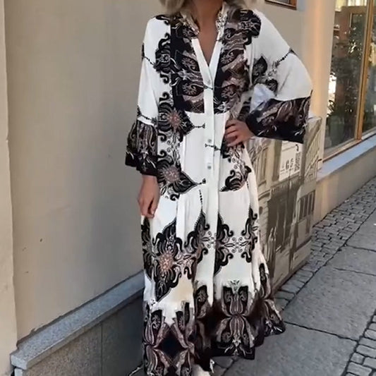 🌸Women's Elegant Printed Loose Flowy Dresses