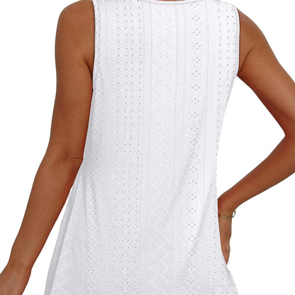 Women’s Casual V-Neck Floral Ruffles Sleeveless Top