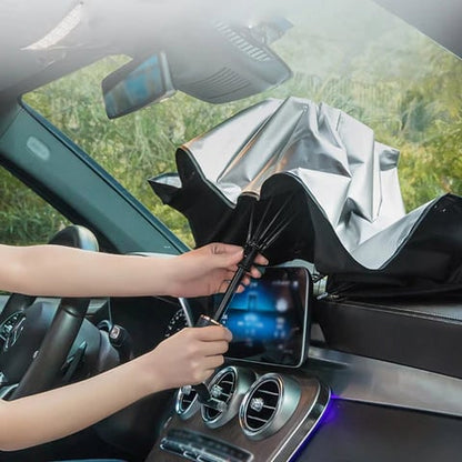 ☀️Car Sunshade – Effective Heat Insulation, UV Block & Easy Foldable Auto Windshield Protector