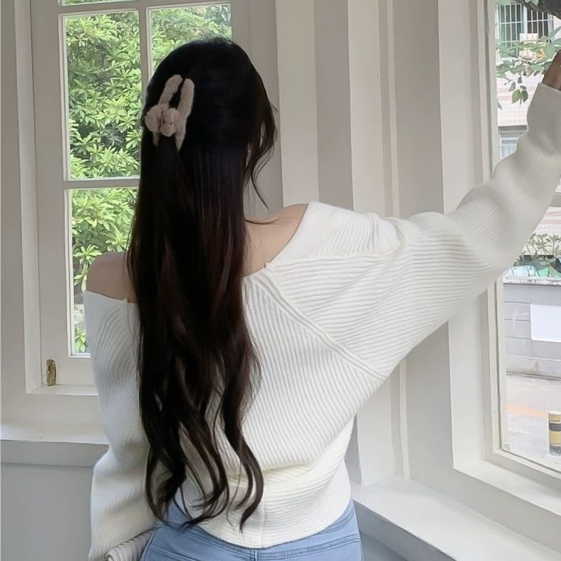 Chic V-Neck Long Sleeve Wrap Front Sweater