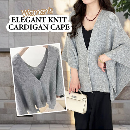Women's Elegant Knit Cardigan Cape