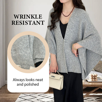Women's Elegant Knit Cardigan Cape