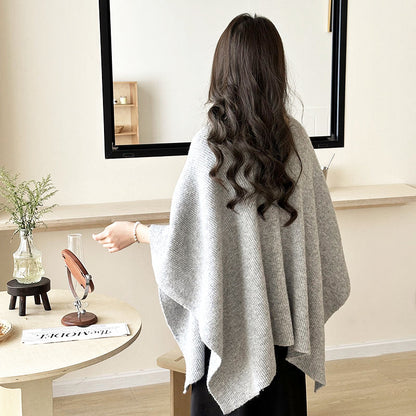 Women's Elegant Knit Cardigan Cape