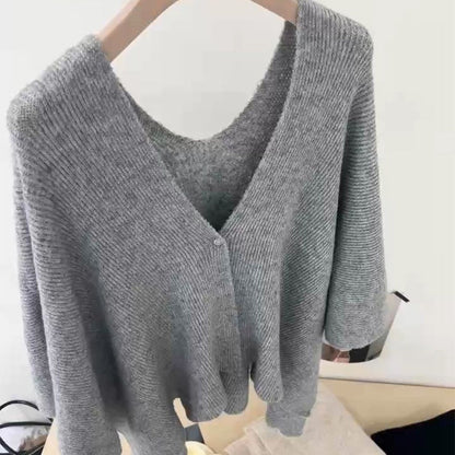 Women's Elegant Knit Cardigan Cape