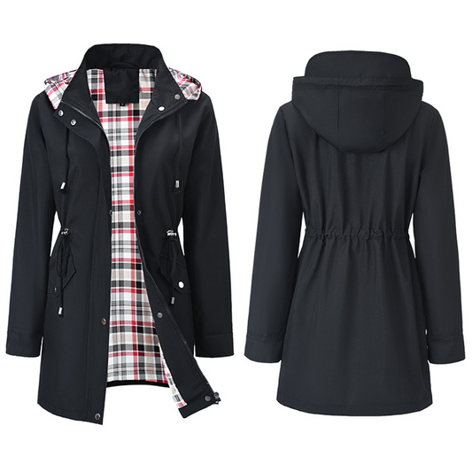 Women Waterproof Long Hooded Trench Coats