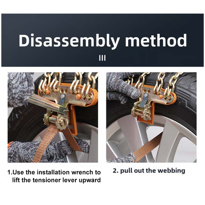 Universal Anti-Skid Snow Chains for Car Tires