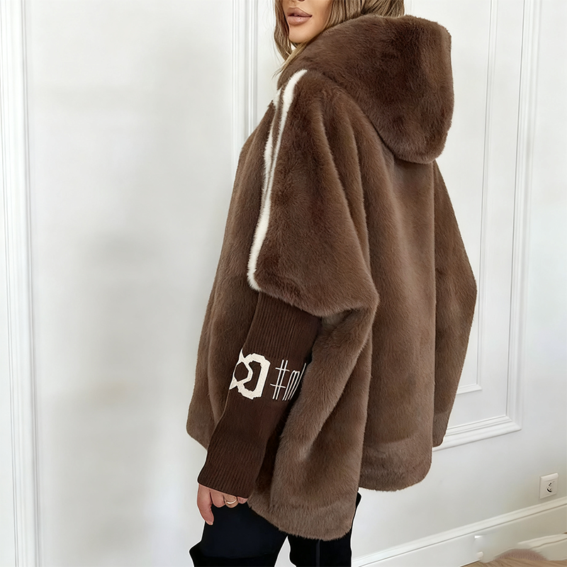 ⚡Women's Casual Hooded Zip-Up Plush Coat