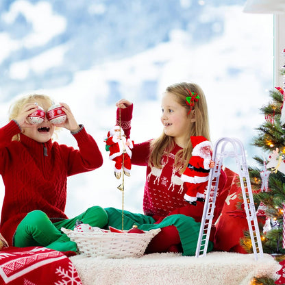 🎄Electric Fireplace Climbing Santa Claus Musical Toys