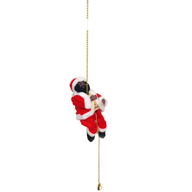🎄Electric Fireplace Climbing Santa Claus Musical Toys