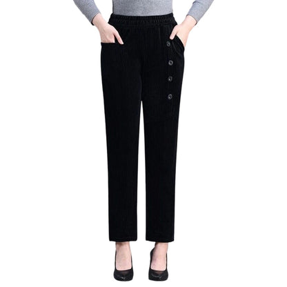 Women's High-Waist Plush-Lined Warm Pants
