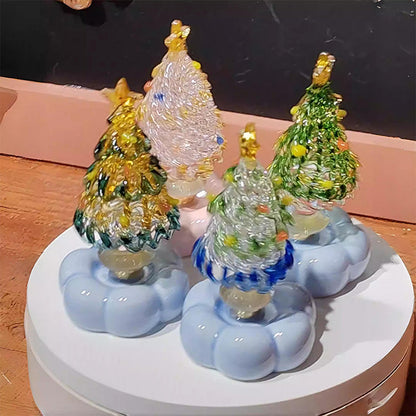 Handmade Glass Rotatable Christmas Tree Ornaments