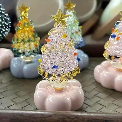 Handmade Glass Rotatable Christmas Tree Ornaments