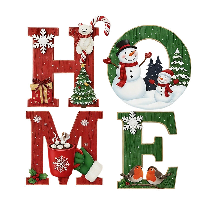 🎄⛄Christmas Wooden Wall Decor Letter Sign - HOME/JOY
