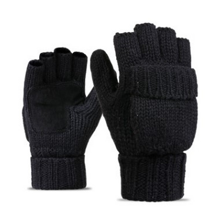 🧤 Flip-Top Fingerless Mittens | Unisex Warm Gloves ❄️ for Touchscreen, Office & Cycling - Keep Hands Toasty All Winter! 🔥