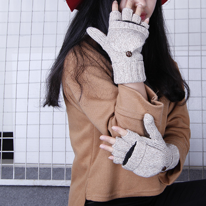 🧤 Flip-Top Fingerless Mittens | Unisex Warm Gloves ❄️ for Touchscreen, Office & Cycling - Keep Hands Toasty All Winter! 🔥