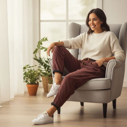 Women's Winter Warm Plush-Lined Corduroy Harem Pants