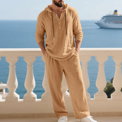💥Men's Hooded Casual Loose Top & Pants 2-Piece Set