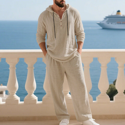 💥Men's Hooded Casual Loose Top & Pants 2-Piece Set