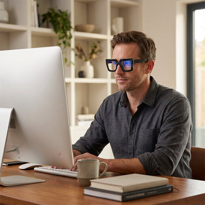 Chic Oversized Square Blue Light Blocking Glasses