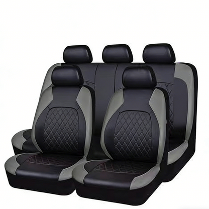 🚗9-Piece Universal Fit Leather Car Seat Cover Set
